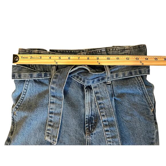Topshop Paperbag High Waisted Belted Mom Jeans Size W26 L30 90s/Y2KDenim Retro - Picture 7 of 13